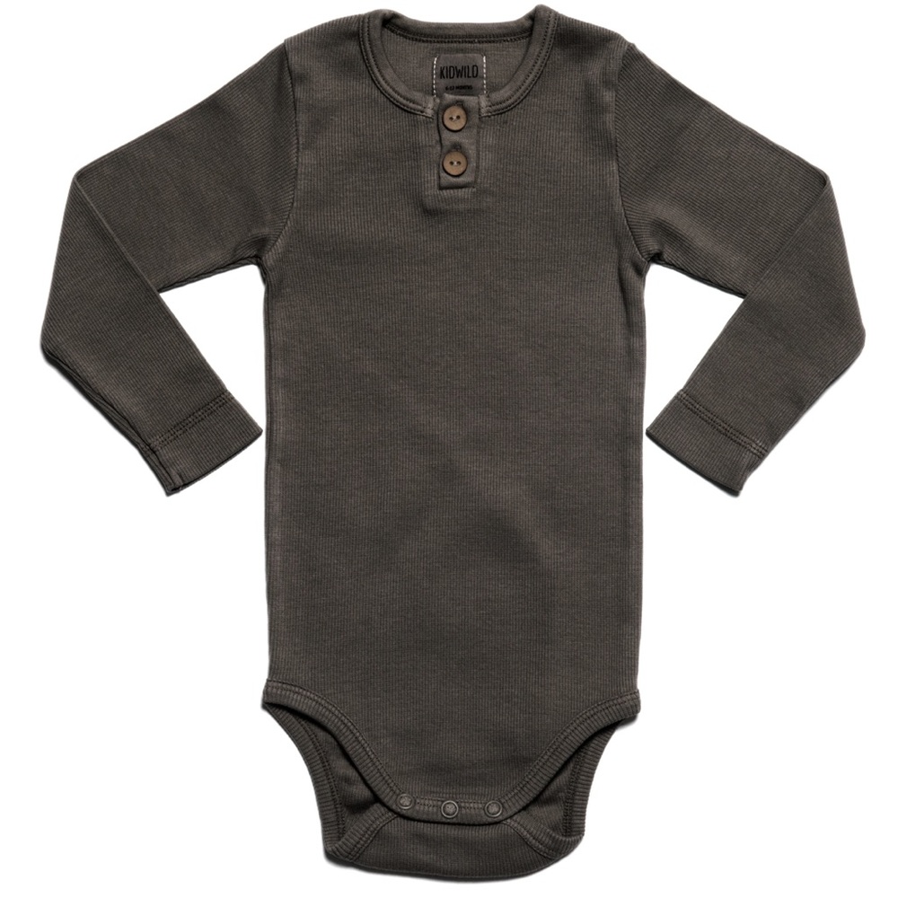 KidWild Vintage Bodysuit L/S - Slate 18-24 M